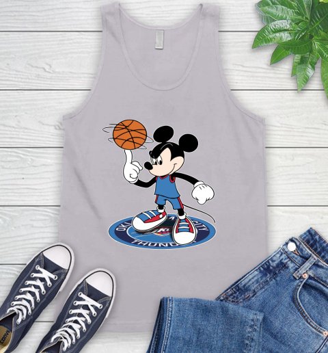 NBA Basketball Oklahoma City Thunder Cheerful Mickey Disney Shirt Tank Top 4