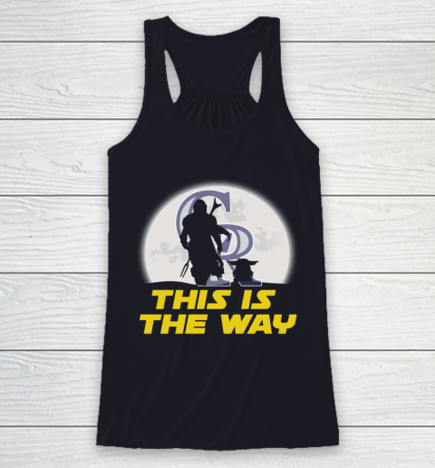 Colorado Rockies MLB Baseball Star Wars Yoda And Mandalorian This Is The Way Racerback Tank 7