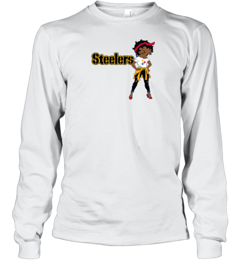 Betty Boop Pittsburgh Steelers Long Sleeve T-Shirt