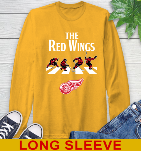 NHL Hockey Detroit Red Wings The Beatles Rock Band Shirt Long Sleeve T-Shirt 2