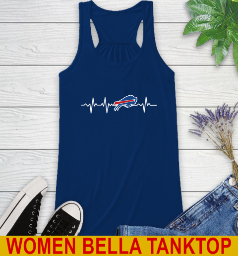 Buffalo Bills NFL Football Heart Beat Shirt Racerback Tank - Image 8