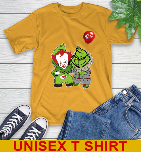 Kansas City Chiefs Baby Pennywise Grinch Christmas NFL Football T-Shirt 3