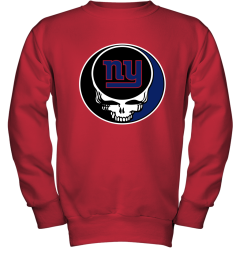 NFL New York Giants Grateful Dead Rock Band Football Sports 76jym5rGTPy youth sweatshirt 47 95 151514 front red