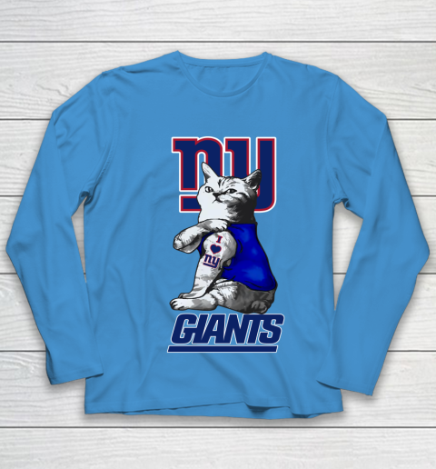NFL Football My Cat Loves New York Giants Youth Long Sleeve 5