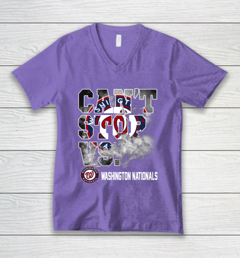 MLB Washington Nationals Baseball Can't Stop Vs Nationals V-Neck T-Shirt 8