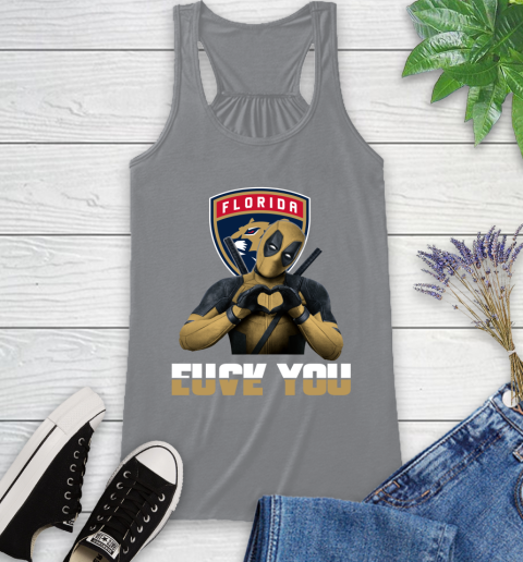 NHL Florida Panthers Deadpool Love You Fuck You Hockey Sports Racerback Tank 5 NHL Florida Panthers Deadpool Love You Fuck You Hockey Sports Racerback Tank - Image 5
