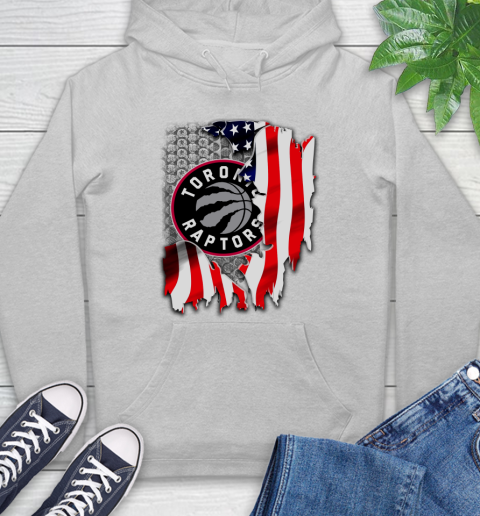 Toronto Raptors NBA Basketball American Flag Hoodie 6
