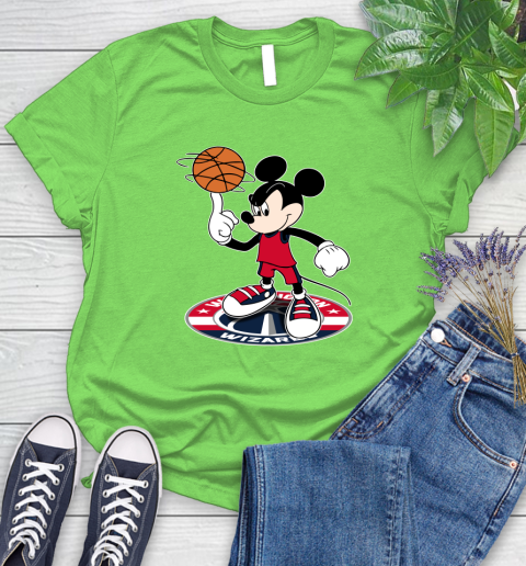NBA Basketball Washington Wizards Cheerful Mickey Disney Shirt Women's T-Shirt 10