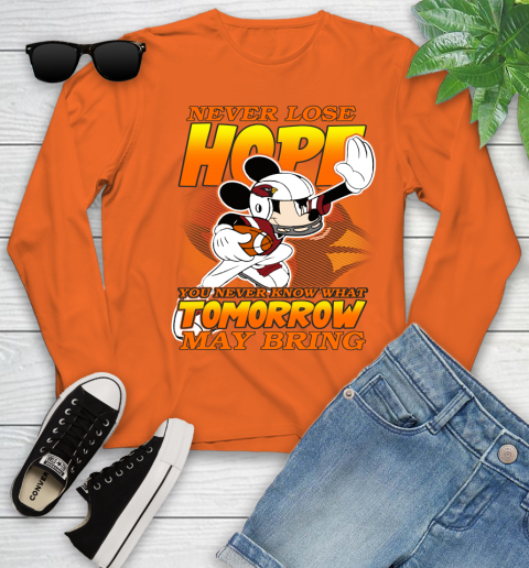 Atlanta Falcons NFL Football Mickey Disney Never Lose Hope (2) Youth Long Sleeve 3
