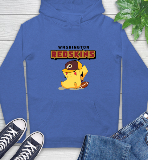 NFL Pikachu Football Washington Redskins Hoodie 9