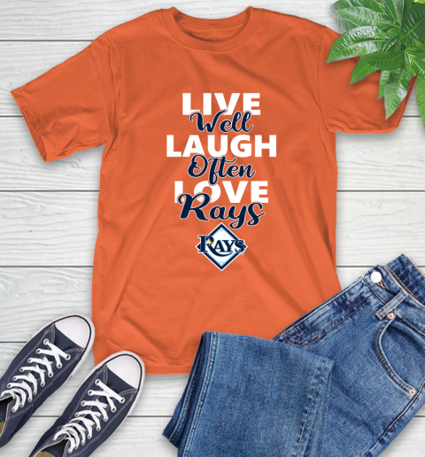 MLB Baseball Tampa Bay Rays Live Well Laugh Often Love Shirt T-Shirt 4