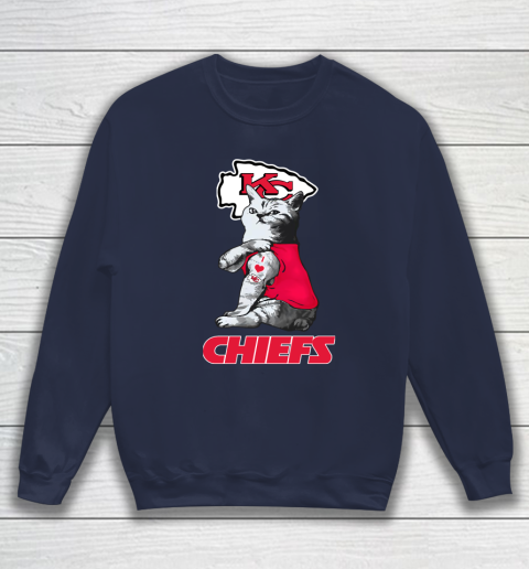 NFL Football My Cat Loves Kansas City Chiefs Sweatshirt 2