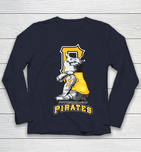 MLB Baseball My Cat Loves Pittsburgh Pirates Youth Long Sleeve 2
