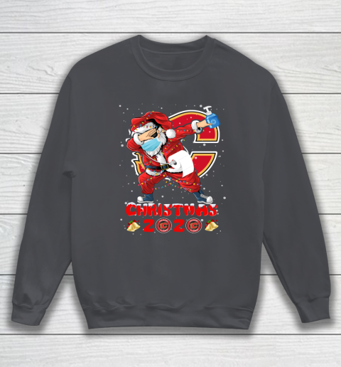 Calgary Flames Funny Santa Claus Dabbing Christmas 2020 NHL Sweatshirt 4