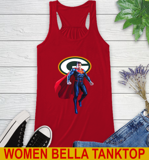 NFL Superman DC Sports Football Green Bay Packers Racerback Tank 6