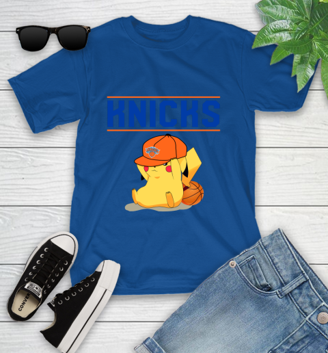 NBA Pikachu Basketball Sports New York Knicks Youth T-Shirt 9