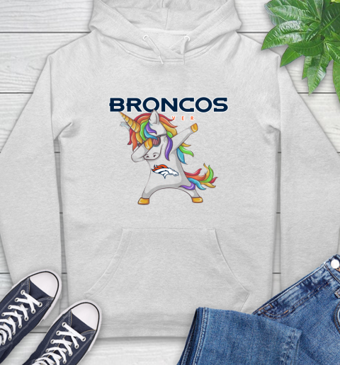Denver Broncos NFL Football Funny Unicorn Dabbing Sports Hoodie