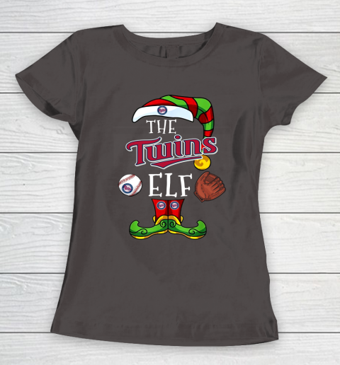 Minnesota Twins Christmas ELF Funny MLB Women's T-Shirt 7