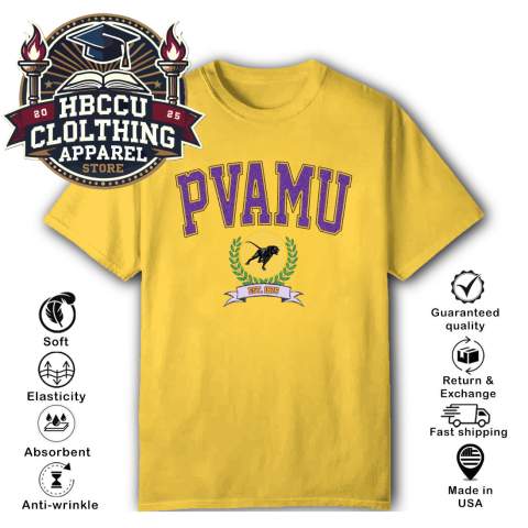 PVAMU Prairie View A&M University HBCU T-Shirt prv6 pvamu prairie view aamp m university hbcu classic t shirt 2 front daisy HBCU Clothing Apparel