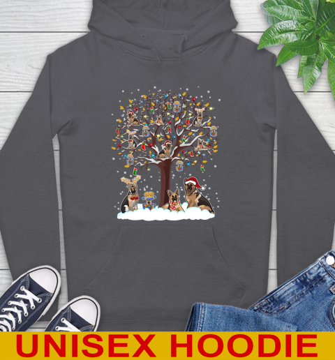 German shepherd dog pet lover light christmas tree shirt 19
