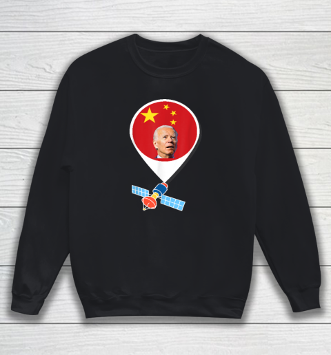 Chinese Spy Balloon Funny Surveillance Joe Biden China Flag Sweatshirt