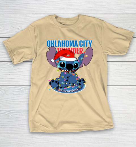 Oklahoma City Thunder NBA noel stitch Basketball Christmas T-Shirt 5