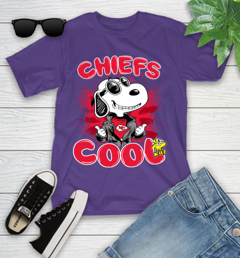 NFL Football Kansas City Chiefs Cool Snoopy Shirt Youth T-Shirt 3
