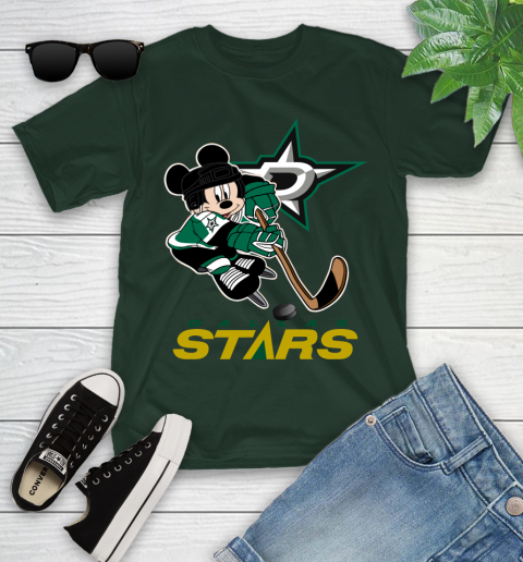 NHL Dallas Stars Mickey Mouse Disney Hockey T Shirt Youth T-Shirt 5