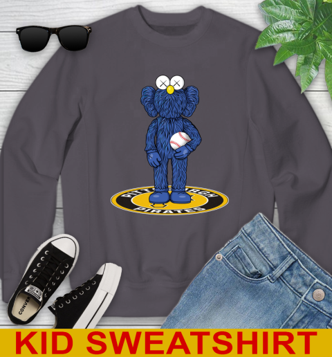 MLB Baseball Pittsburgh Pirates Kaws Bff Blue Figure Shirt Youth Sweatshirt 6