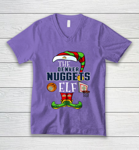 Denver Nuggets Christmas ELF Funny NBA V-Neck T-Shirt 8