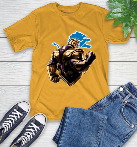 NFL Thanos Avengers Endgame Football Sports Detroit Lions T Shirt