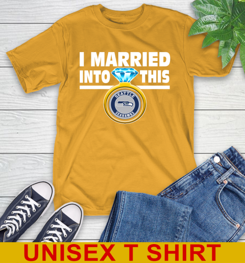 Seattle Seahawks NFL Football I Married Into This My Team Sports T-Shirt 2