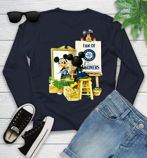 MLB Baseball Seattle Mariners Mickey Drawing Shirt 114