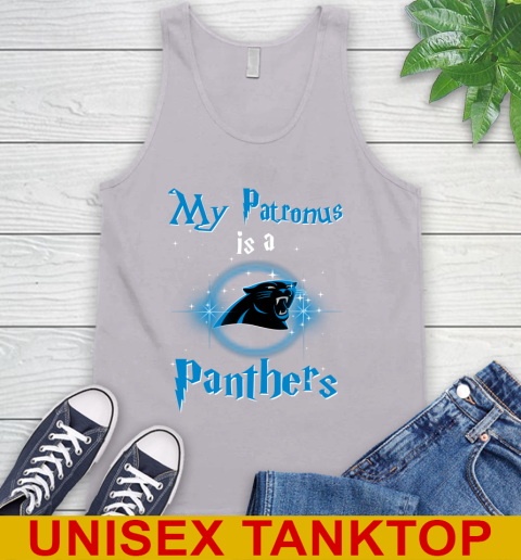 NFL Football Harry Potter My Patronus Is A Carolina Panthers Tank Top 3