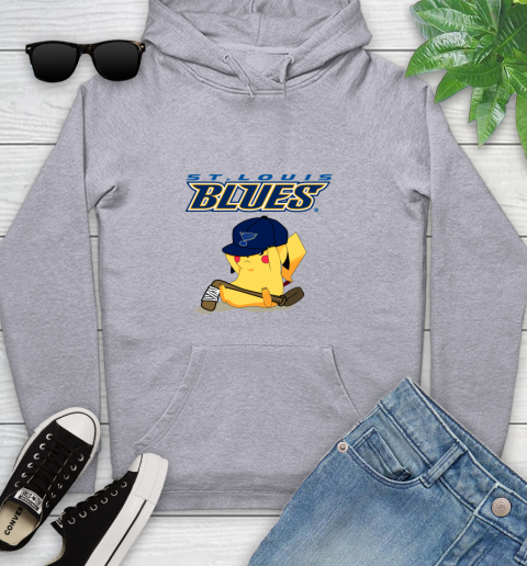 NHL Pikachu Hockey Sports St.Louis Blues Youth Hoodie 6