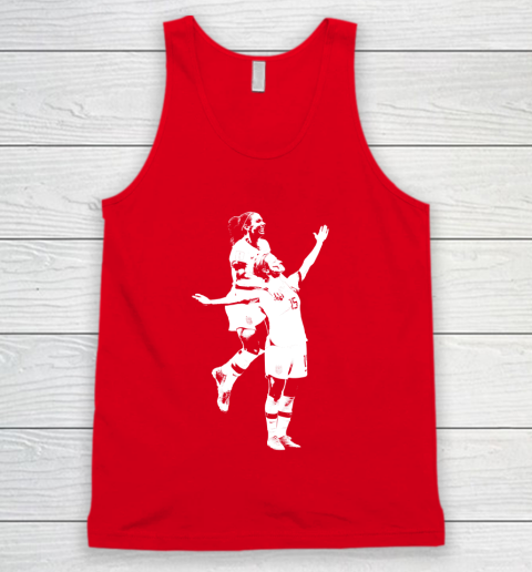 Megan Rapinoe and Alex Morgan Victory Pose  The White Stencil Tank Top 5