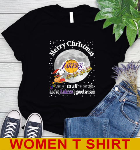 Los Angeles Lakers Merry Christmas To All And To Lakers A Good Season NBA Basketball Sports Women's T-Shirt