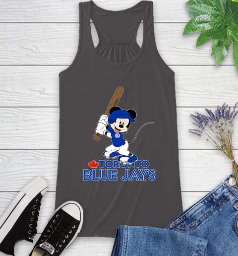 MLB Baseball Toronto Blue Jays Cheerful Mickey Mouse Shirt Racerback Tank 12