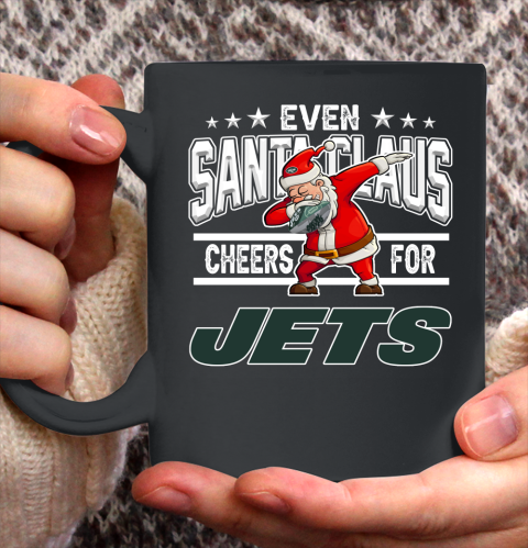 New York Jets Even Santa Claus Cheers For Christmas NFL Ceramic Mug 11oz 2
