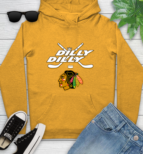 NHL Chicago Blackhawks Dilly Dilly Hockey Sports Youth Hoodie 3