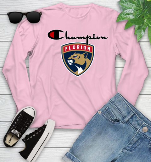 NHL Hockey Florida Panthers Champion Shirt Youth Long Sleeve 8