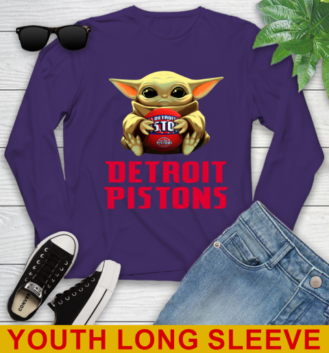 NBA Basketball Detroit Pistons Star Wars Baby Yoda Shirt 126