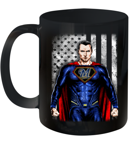 MLB Baseball Milwaukee Brewers Superman DC Shirt Ceramic Mug 11oz