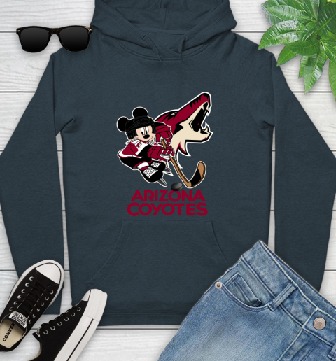 NHL Arizona Coyotes Mickey Mouse Disney Hockey T Shirt Youth Hoodie 8