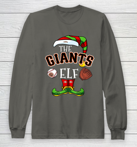 San Francisco Giants Christmas ELF Funny MLB Long Sleeve T-Shirt 5