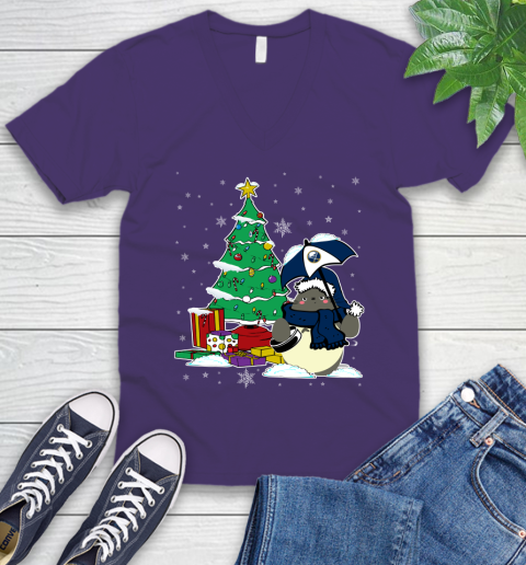 Buffalo Sabres NHL Hockey Cute Tonari No Totoro Christmas Sports V-Neck T-Shirt 9