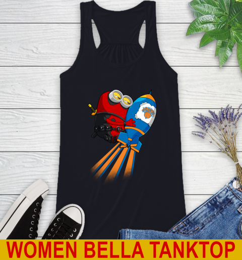 NBA Basketball New York Knicks Deadpool Minion Marvel Shirt Racerback Tank 8
