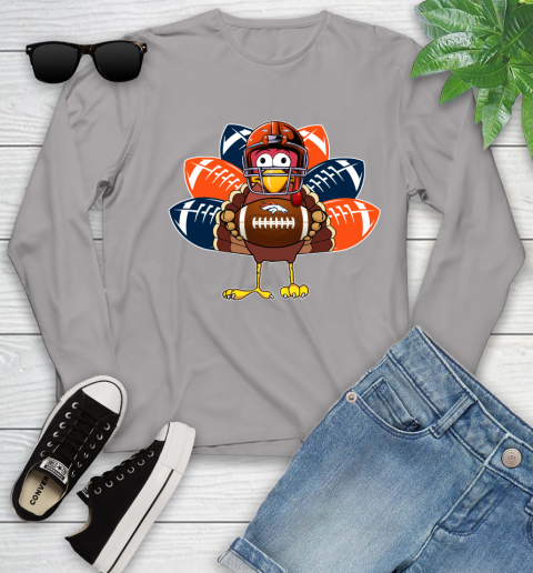 Denver Broncos Turkey Thanksgiving Day Youth Long Sleeve 5