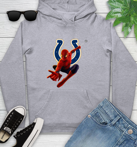 NFL Spider Man Avengers Endgame Football Indianapolis Colts Youth Hoodie 6