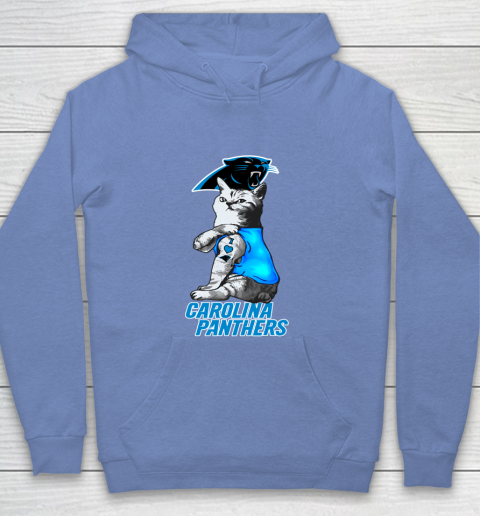 NFL Football My Cat Loves Carolina Panthers Youth Hoodie 8